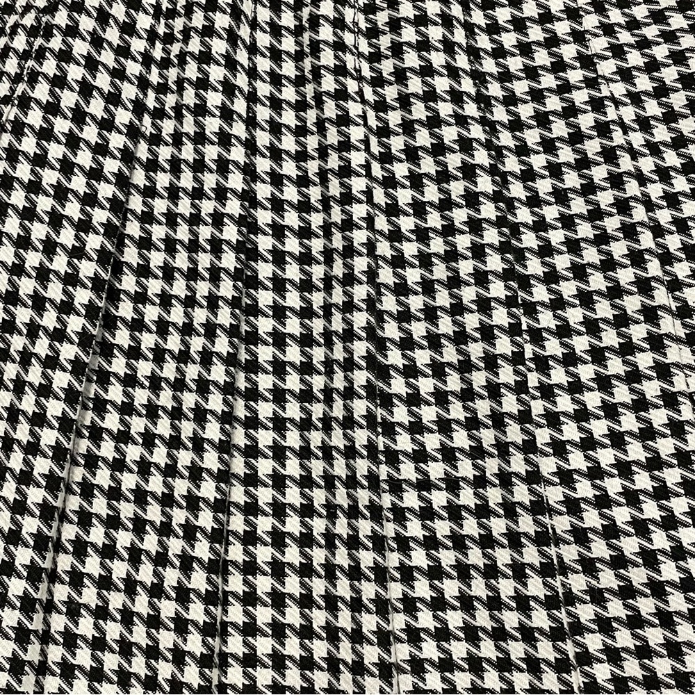 Vintage Marnie West Classic Black and White Houndstooth Skirt Size 11 (28in.) - Picture 4 of 11